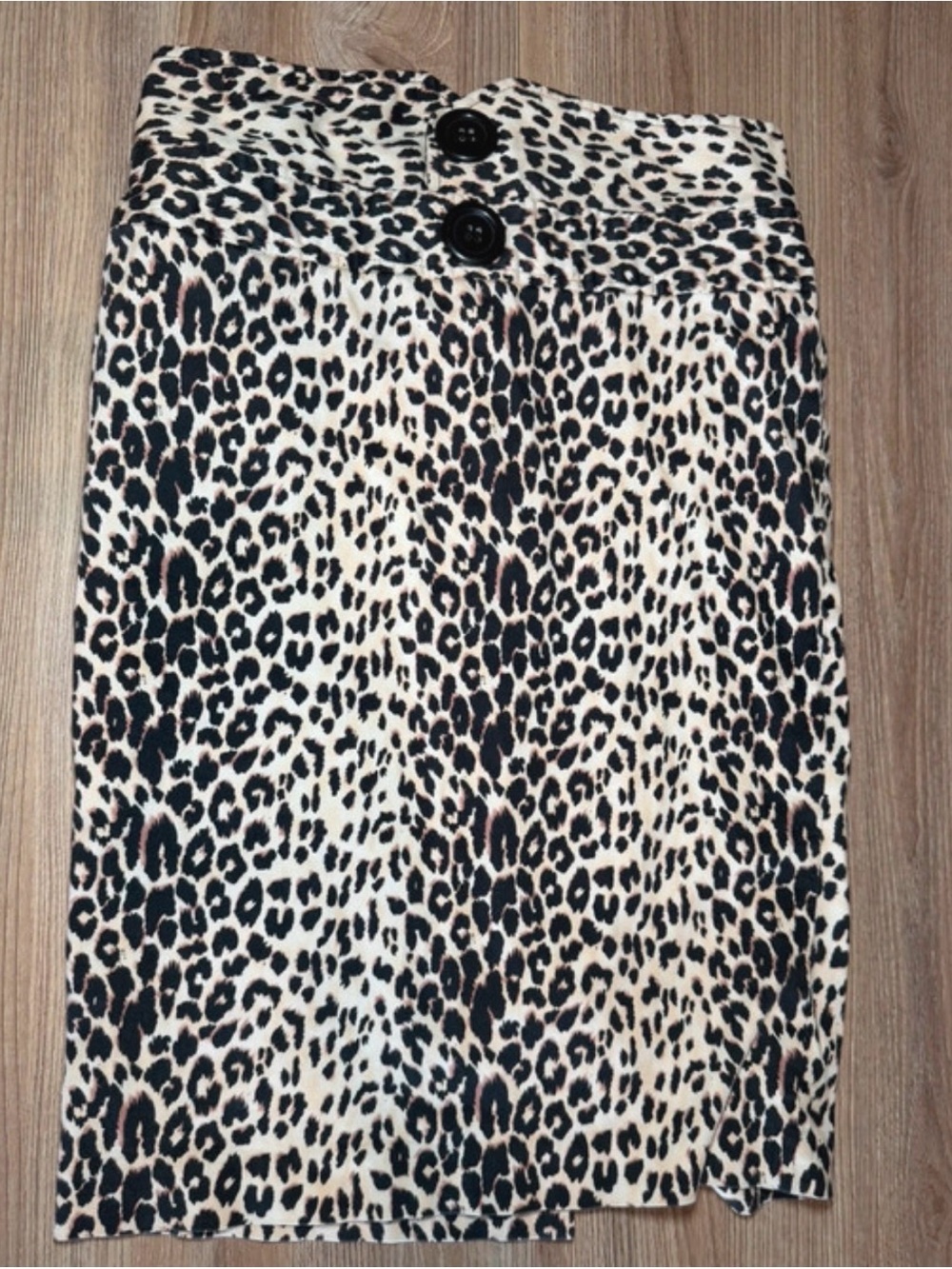 Forever 21 Leopard Print Midi Skirt - Black & Cream